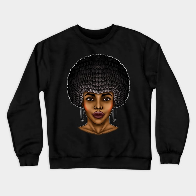 Afro girl Afro woman Afro queen beautiful Afro girl Crewneck Sweatshirt by Artardishop